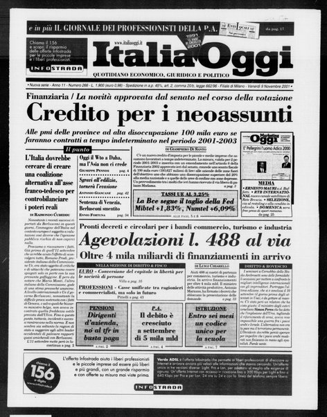 Italia oggi : quotidiano di economia finanza e politica